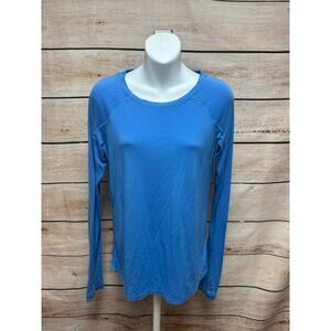Free Fly Bamboo Shirt Womens Size Small Blue Long Sleeve Casual Top Fishing
